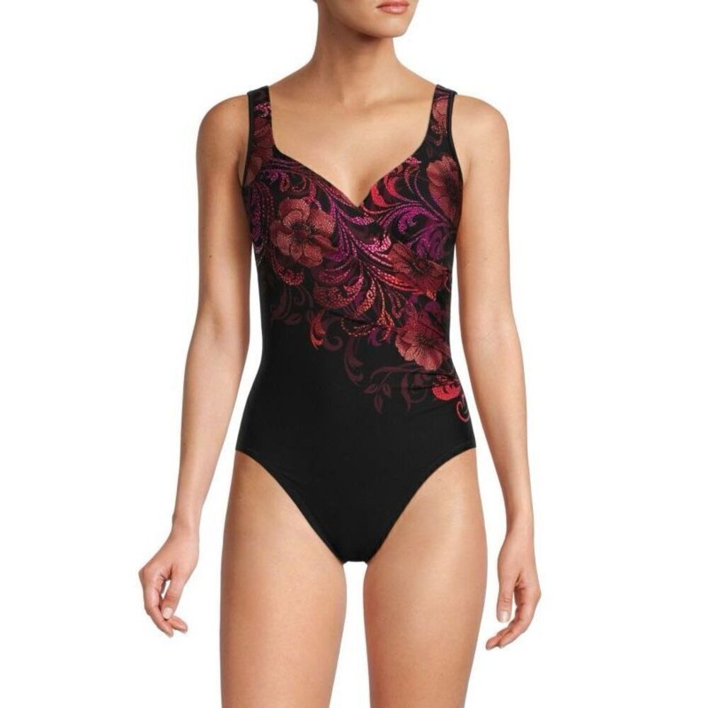 New. Miraclesuit Poppy wrap swimsuit. Size 14. Retails $194 - Picture 7 of 10